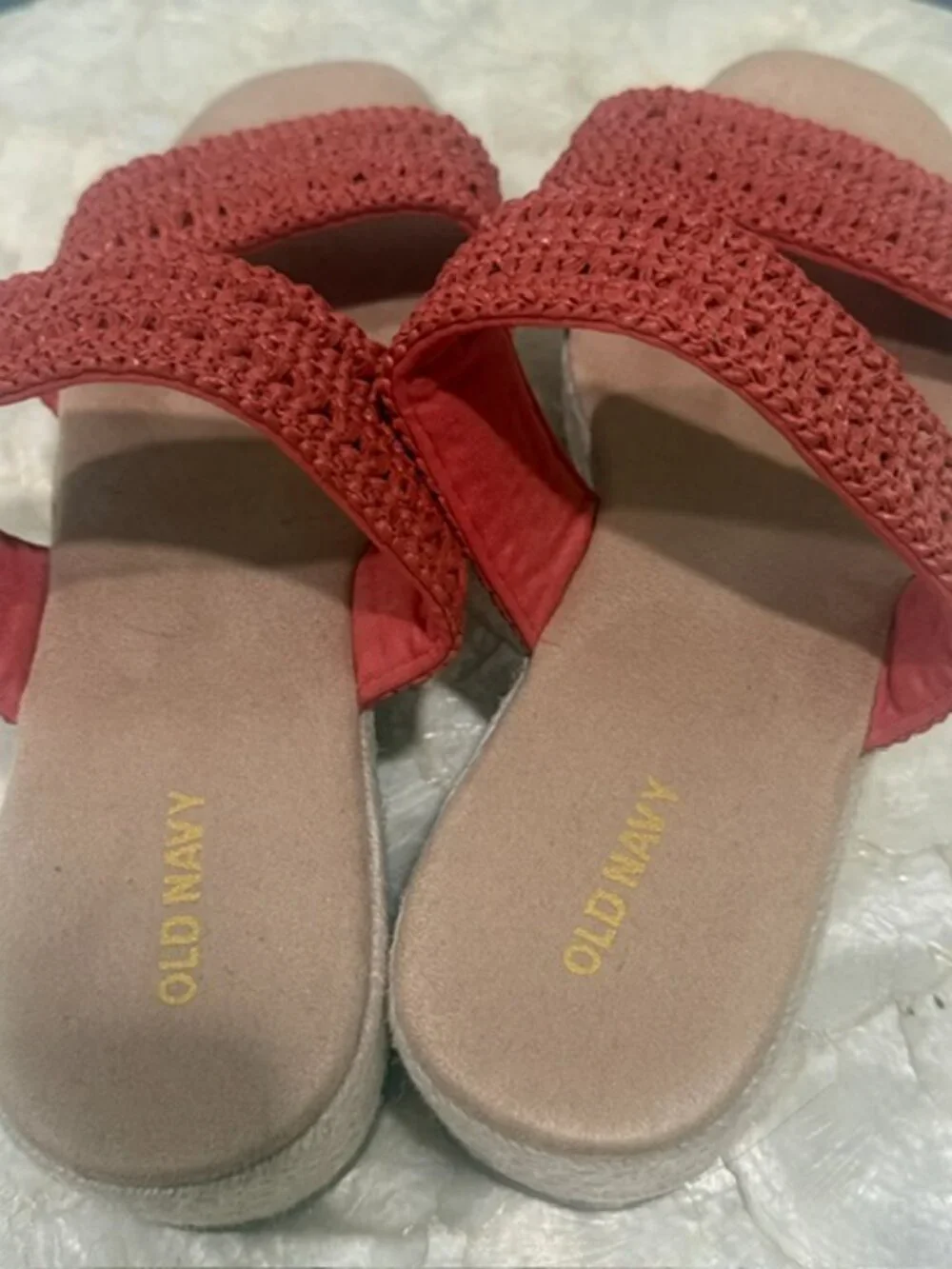 Old Navy Women’s Orange Espadrilles NWOT Size 8